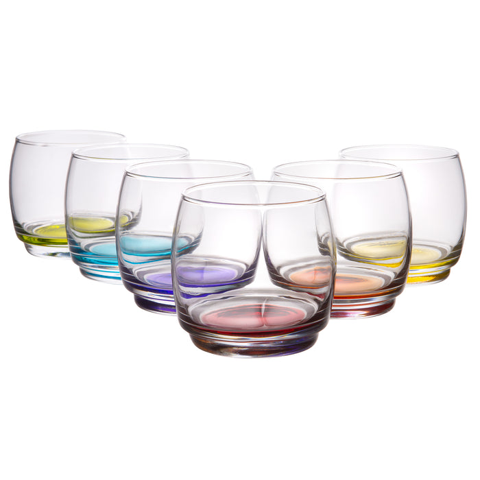 Stackable Clear Glass Double Old Fashioned Glasses, 11 ounces - Set of 6