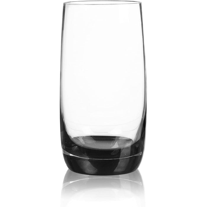 Premium Handmade Glass Ebony Highball Glasses - 18 Ounce (Set of 4)
