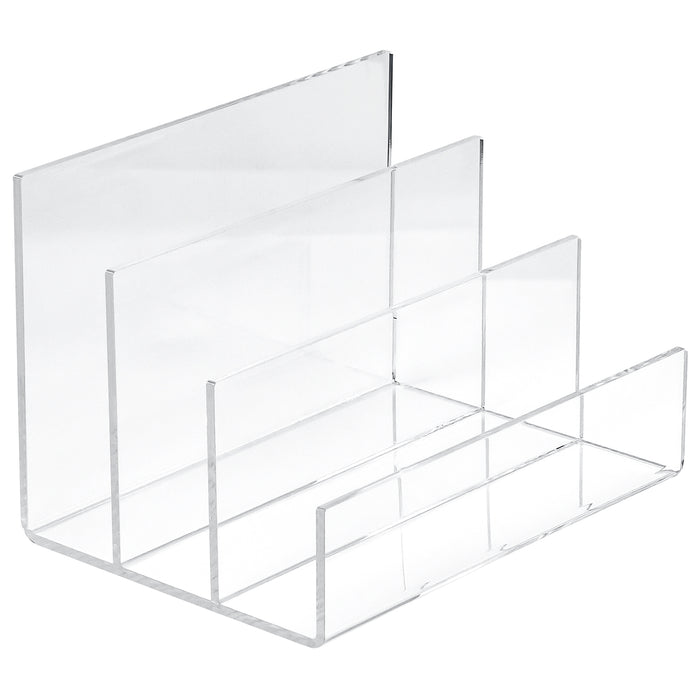 Red Co. 3-Tier Home & Office Clear Acrylic Desk Organizer, Document Filing Storage Letter Holder, 9” x 6.5”
