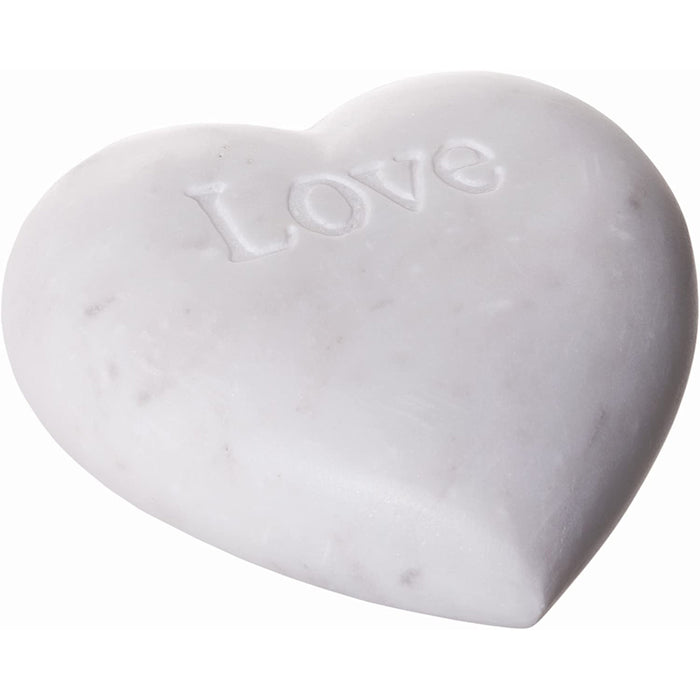 Red Co. Lovely Decorative Soapstone Heart with Engraving, Decorative Accents, 4-inch