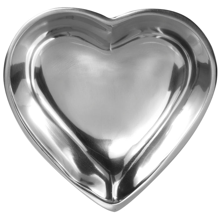 Red Co. Lovely Decorative Aluminum Heart Shaped Bowl, Catch All Tray Home Décor Centerpiece — 6 Inches
