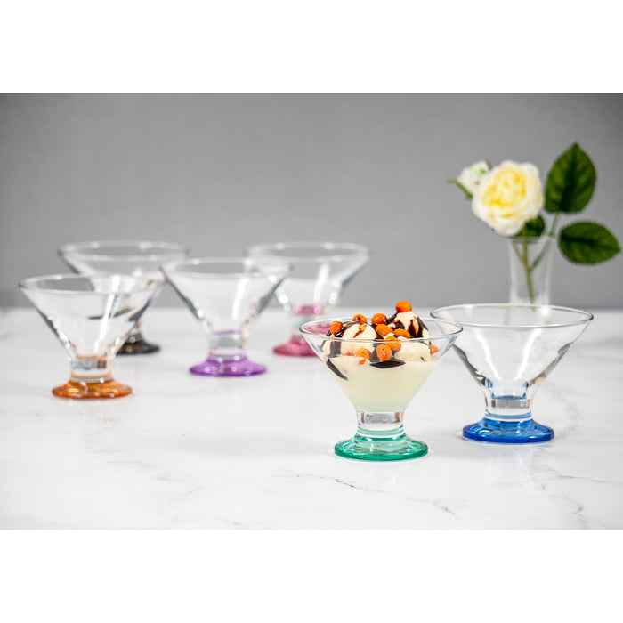 Colored Martini Glasses Set of 6 Lav