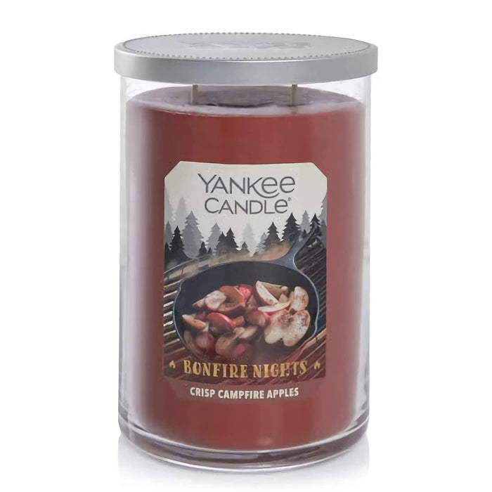 Yankee Candle Crisp Campfire Apples — Bonfire Nights Collection — 2-Wick Glass Tumbler Candle — Large - 22oz - 110 Hours Burn Time