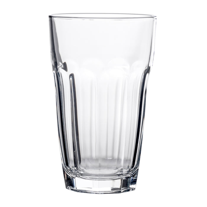 Crystal Clear Classic Design Highball Tumbler Beverage Drinking Glasses, 16 Ounce, Set of 6