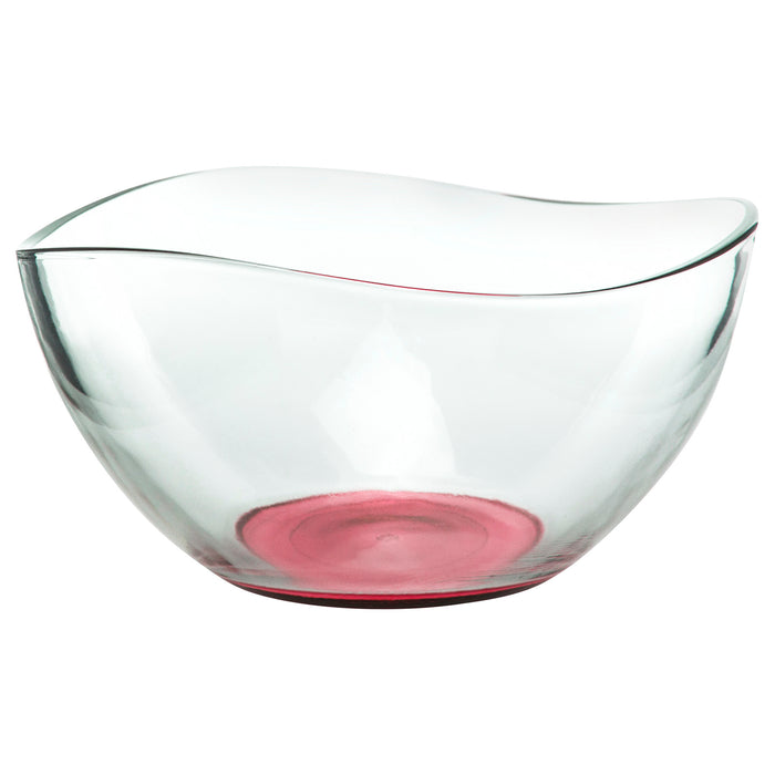 Mini Colored Glass Wavy Serving Prep Bowls, 10.5 Ounce, Set of 6-5" x 5" x 2.5" each