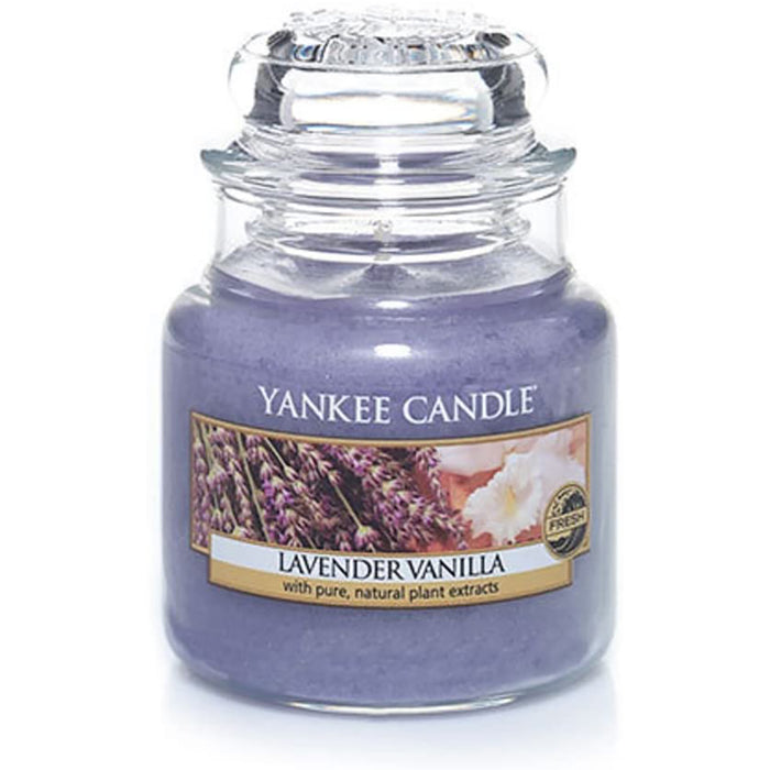 Yankee Candle Lavender Vanilla Small Jar Candle, Fresh Scent