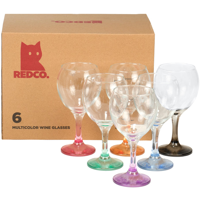 Crystal Clear Bowl Wine Drinking Glass with Fading Pastel — Red Co