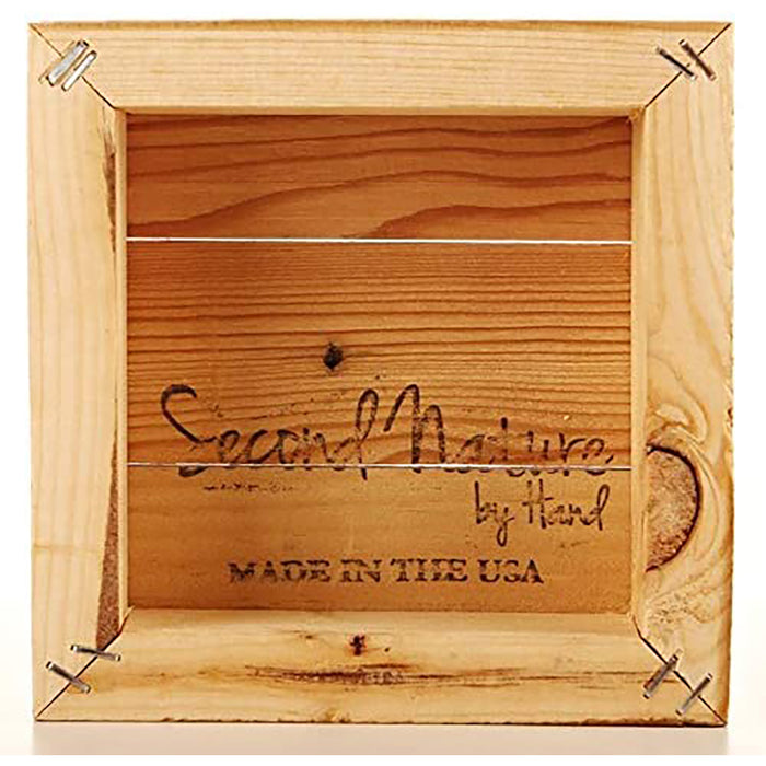 Second Nature By Hand 6x6 Inch Reclaimed Wood Art, Handcrafted Decorative Wall Plaque — Make Things Happen