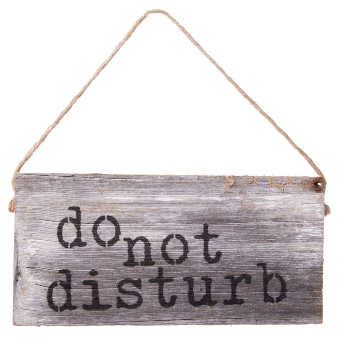 Second Nature By Hand 6x3 Inch Reclaimed Wood Art, Decorative Handcrafted Sign — DO NOT Disturb