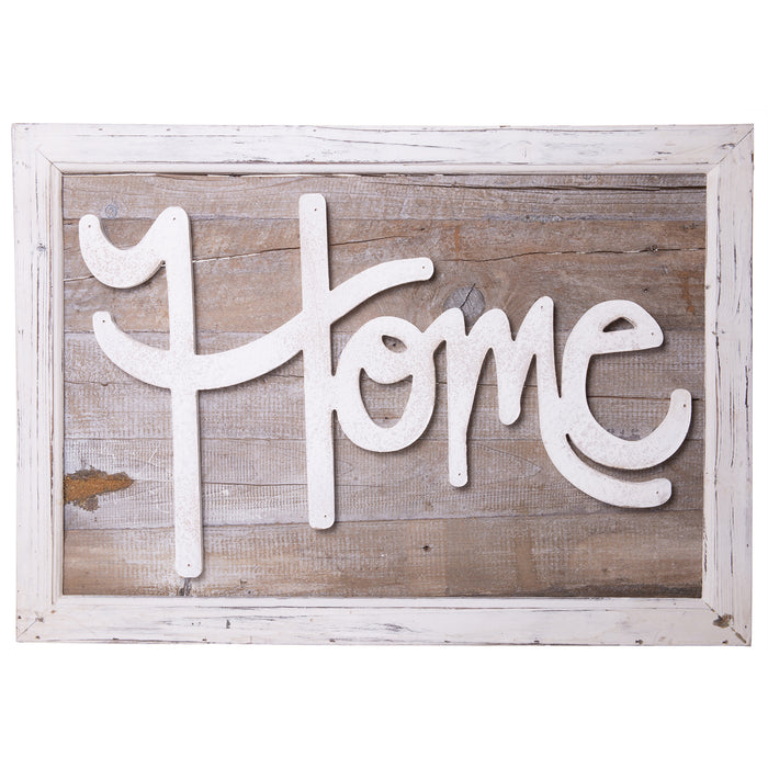 Home Decorative Framed Rustic Wooden Wall Sign, Large - 26 x 18 Inches