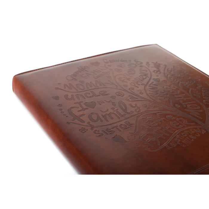 Red Co. Brown Faux Leather Family Photo Album with Embossed Tree — Red Co.  Goods
