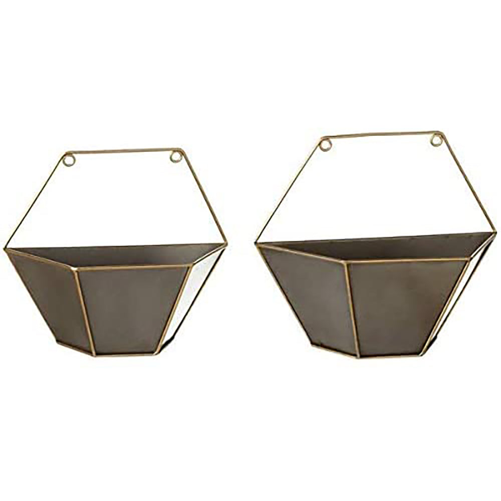 Hexagon Hanging Wall Planter Flower Pot Shelf — Red Co. Goods
