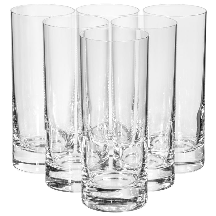 Red Co. Set of 6 Tall Classic Glass Tumblers - 10 Ounces
