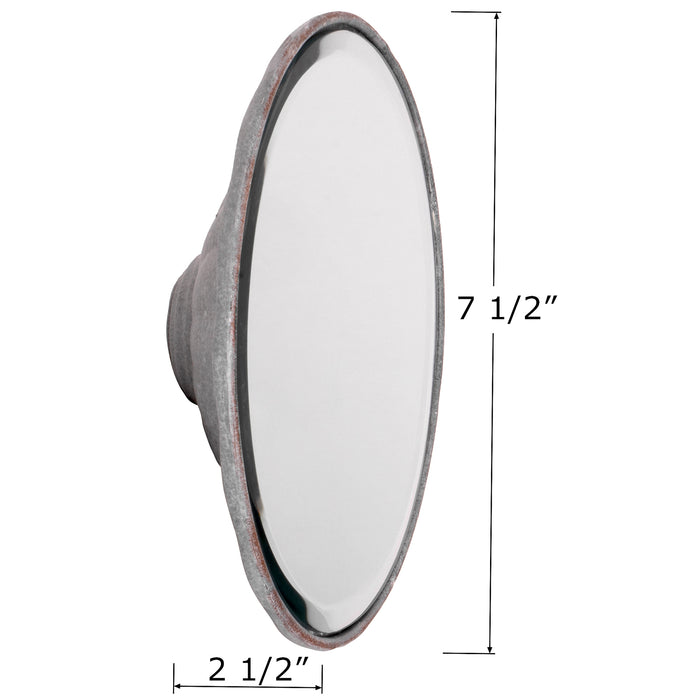 Red Co. Metal Rustic Décor Small Round 7.75" Wall Mount Mirror - Set of 4