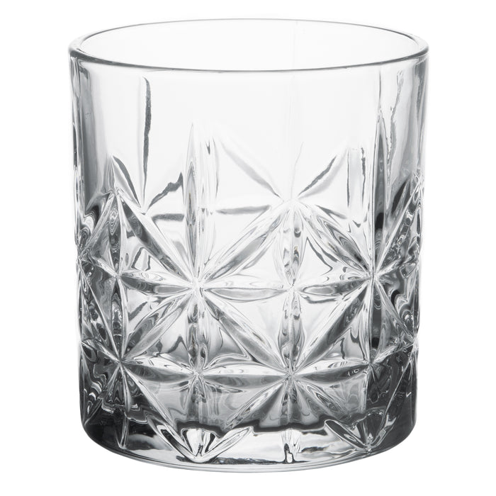 Old Fashioned Whiskey Scotch Bourbon Drinking Glasses, Crystal Cut Design with Air Bubble & Heavy Base, Set of 4, 11 Oz