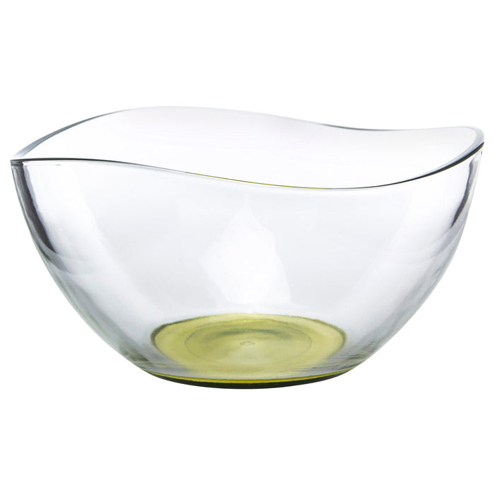 Mini Colored Glass Wavy Serving Prep Bowls, 10.5 Ounce, Set of 6-5" x 5" x 2.5" each