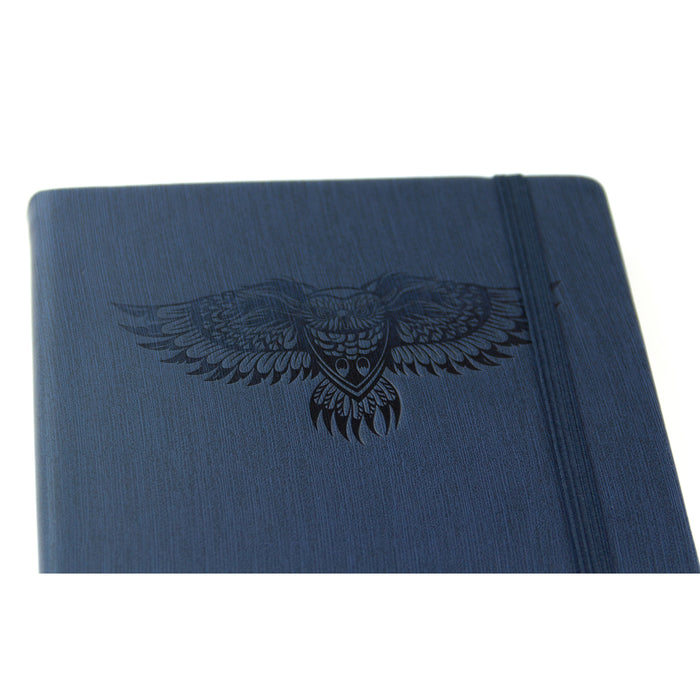 Red Co. "Flying Owl" Journal, 240 Pages, 5"x 7" Lined, Midnight Blue