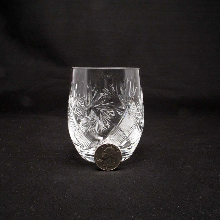 SET of 6 Russian CUT Crystal Shot Glasses "Barrel" 50 ml Hand Made