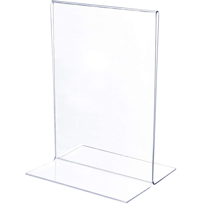 Red Co. Premium Quality Acrylic Sign Holder 8.5 x 11 - T Shaped Double Sided, Extra Thick Durable Quality, Photo, Menu, Ad Display