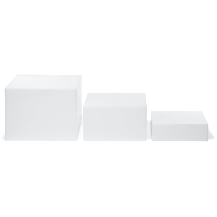 Set of 3 Acrylic Cube Display Nesting Risers with Hollow Bottoms