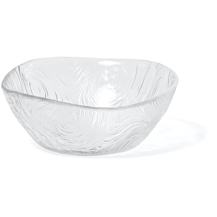 Red Co. Etched Wavy Glass Bowl for Fruits and Vegetables, Prepping, Serving - Set of 6