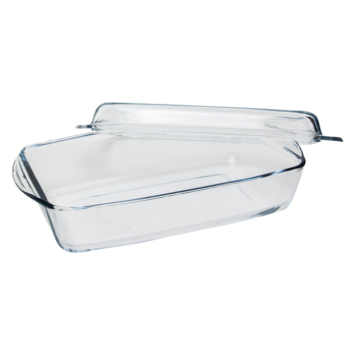 Glass Casserole Baking Dish with Cover, 12" x 7.5"