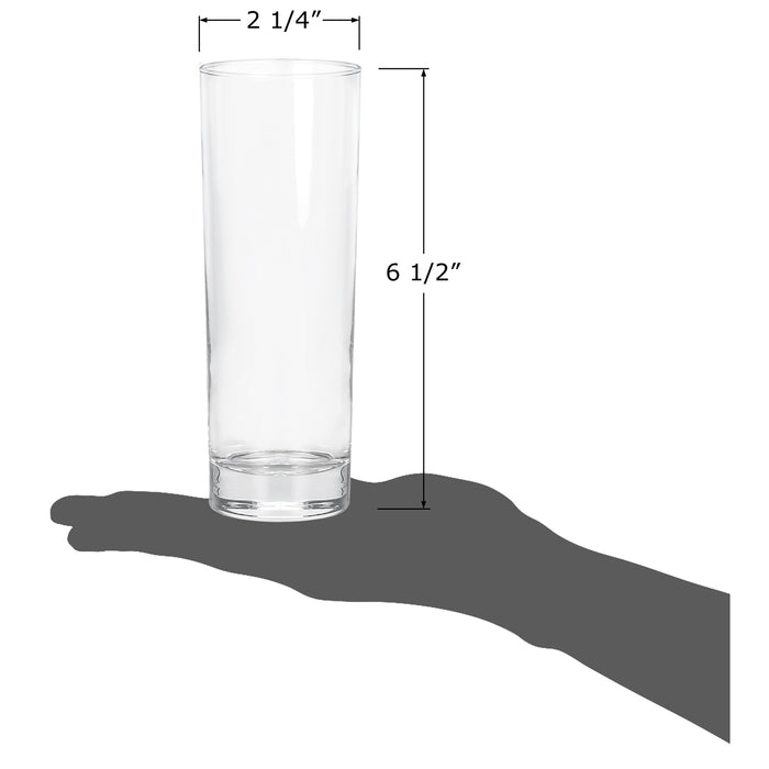 Collins Slim Water Beverage Glasses, 10 Ounce - Set of 12