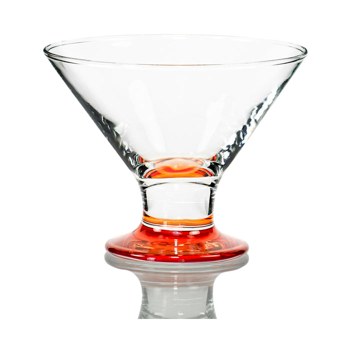 LAV Mini Stemless Martini Glasses Set of 6 - Glass Dessert Cups 5.5 0z 