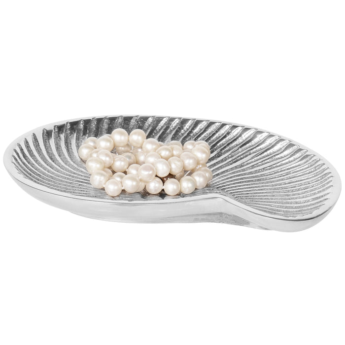 Red Co. Decorative Snail Shell Aluminum Tray Organizer and Home Décor Centerpiece — 6 Inches