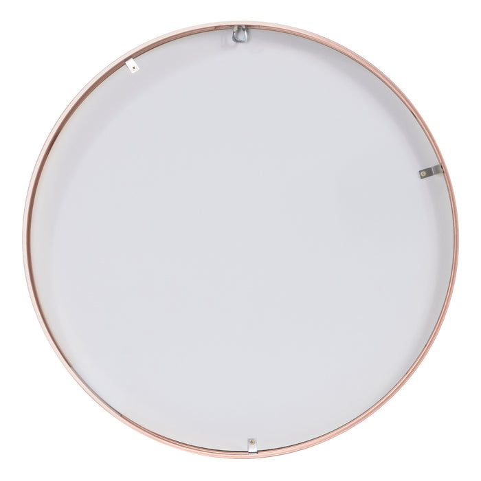 Red Co. Round Wall Accent Mirror with Brushed Metal Frame, Large