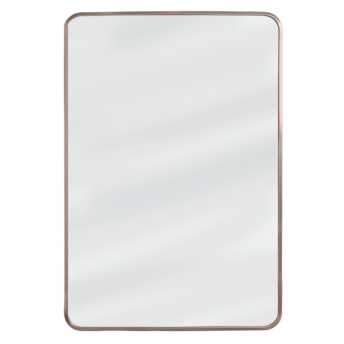 Red Co. Rectangular Wall Accent Mirror with Rounded-Corner Metal Frame, Large