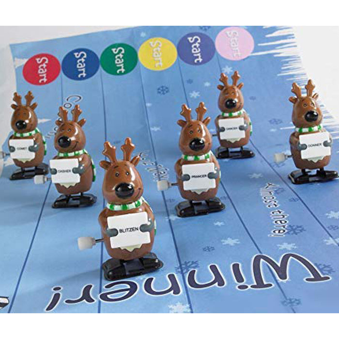 Robin Reed Set of 6 Racing Glitter Reindeer Christmas Crackers
