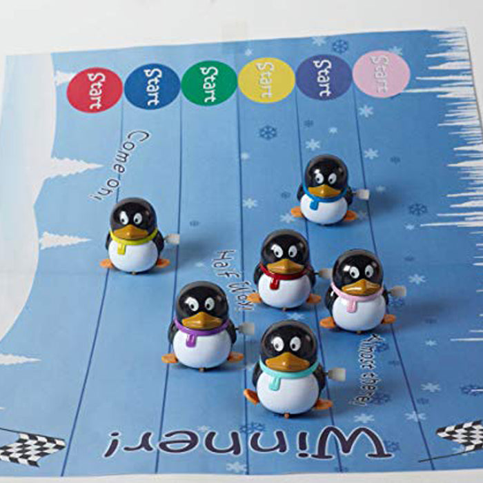 Robin Reed English Holiday Christmas Crackers, Pack of 6 - Racing Penguins