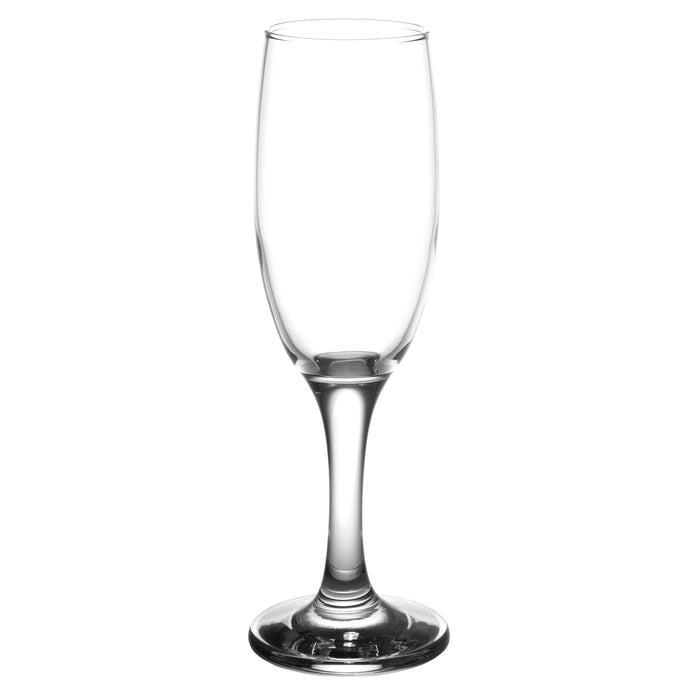 Classic Champagne Flutes, Elegant Crystal Clear Wine Glasses, Set of 4 - 6.5 Ounce
