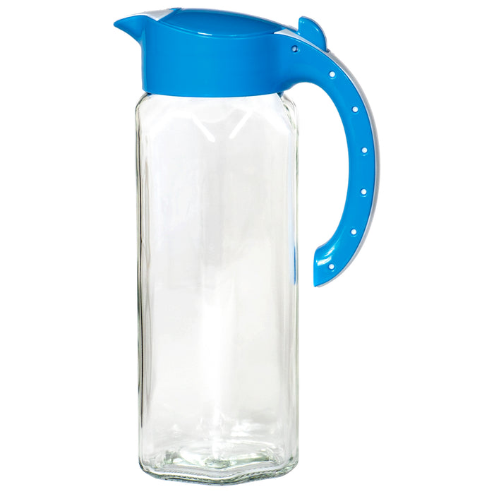 2 liter glass pitcher water jug juice carafe with lid and spout