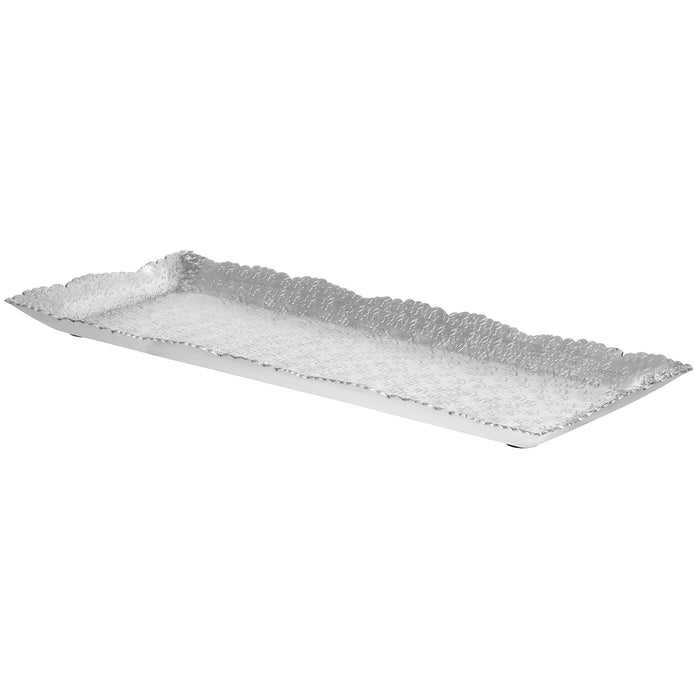 Red Co. Rectangle Hammered Cutting Tray, Decorative Bar/Vanity/Serving Tray — 16 Inches