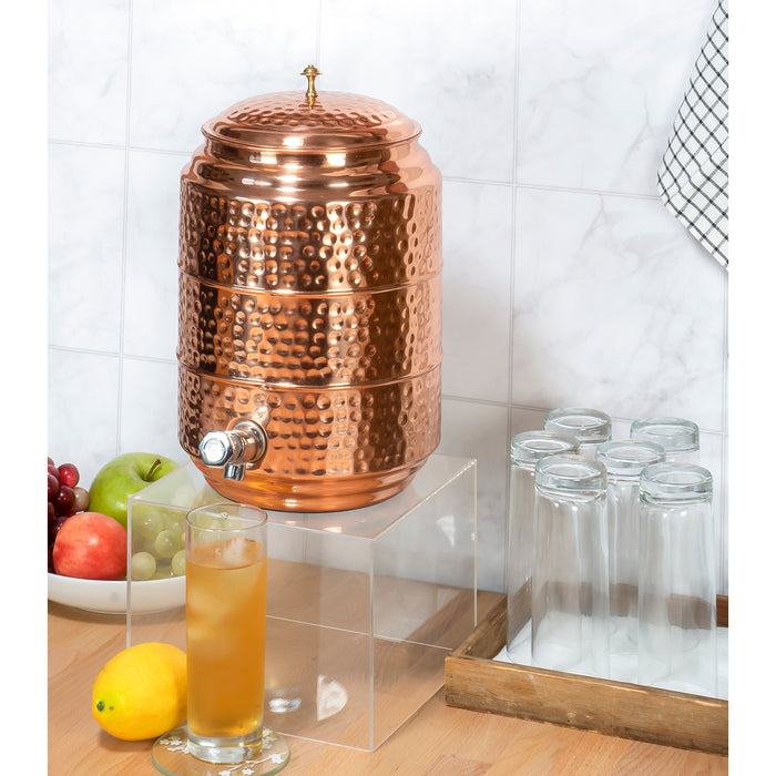 Red Co. Large Antique Hand-Hammered Copper Beverage Dispenser — Red Co.  Goods