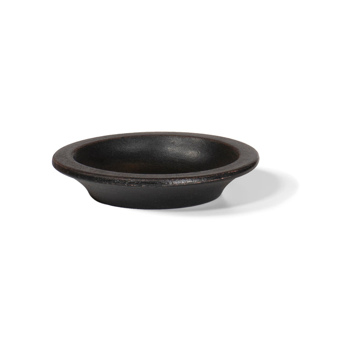 Red Co. Small Decorative Round Hand-Painted Wooden Dish Tray, Set of 3 – Matte Black Color