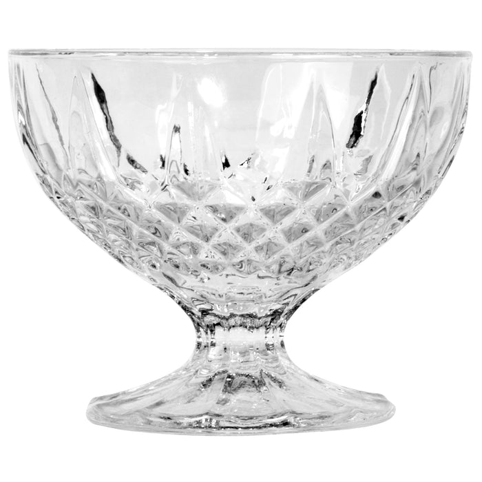 Red Co. Classic Footed Dessert Cups, Premium Crystal Clear Glass Ice Cream Bowls - Perfect for Parfait Fruit Salad or Pudding, Set of 6, 9 Oz