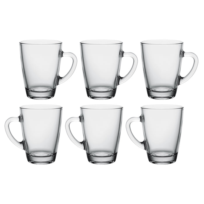 Double Wall Glass Coffee Mugs 11 Oz Clear Set of 4 Dishwasher