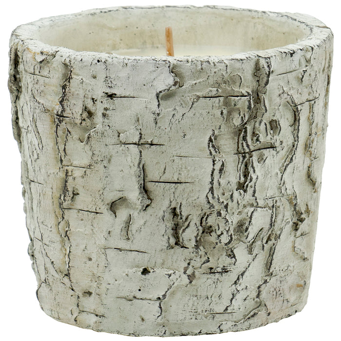 Swan Creek Decorative Highly Scented 1-Wick Candle in White Wood Ceramic Pot, Round – Southern Tea, 8 oz.
