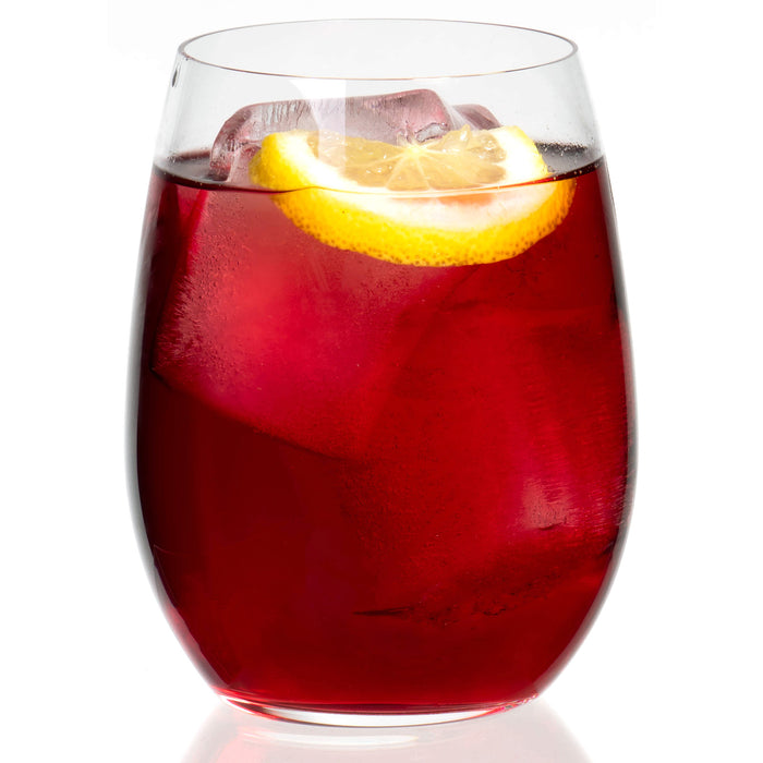 Pure Crystal Clear Large Stemless Red Wine Glasses, 20 ounce - Set of 4
