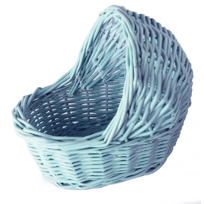 Willow Cradle Baby Shower Boy Basket - 7.5"L x 7.5"H, Small