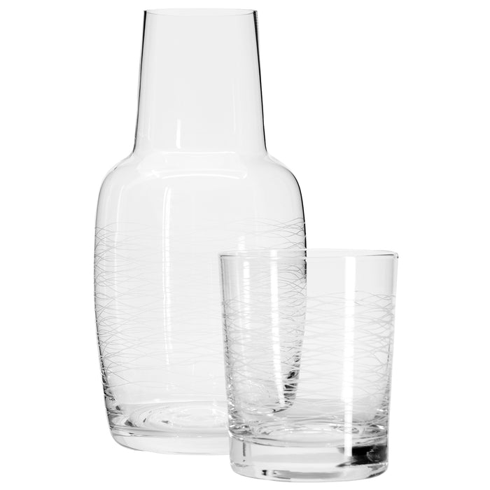 Red Co. Bedside and Guestroom Night Water Carafe Beverage Set (28 Ounce)