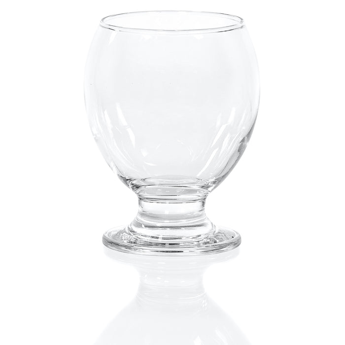 Red Co. Clear Wine Drinking Glass Goblet with Short Stem, 7.6 Oz., Set of 6