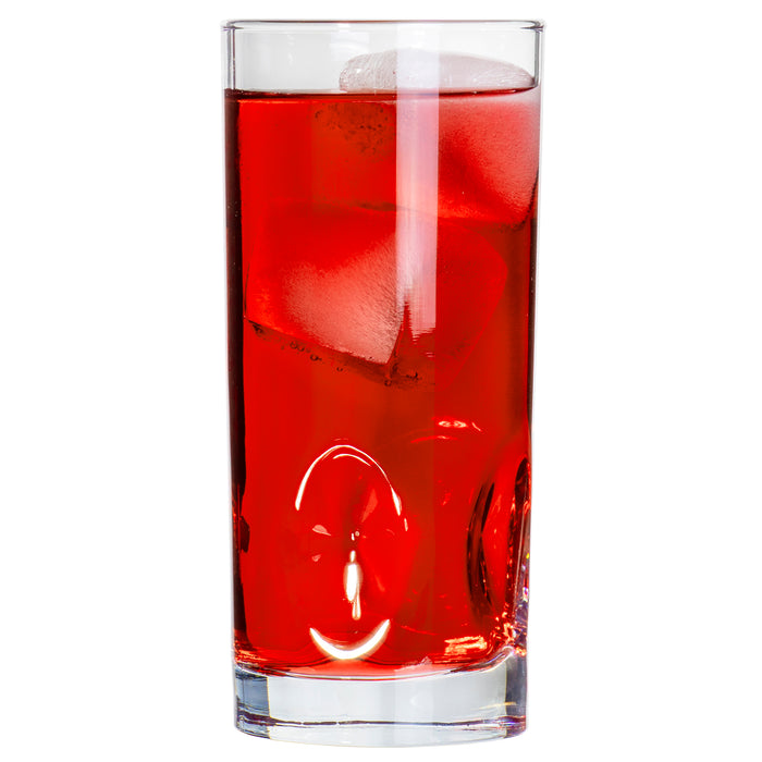 Red Co. Premium Clear Glass Iced Tea Drinking Glasses, Water Juice Soda Beverage Tall Tumblers, Set of 6, 13 fl oz