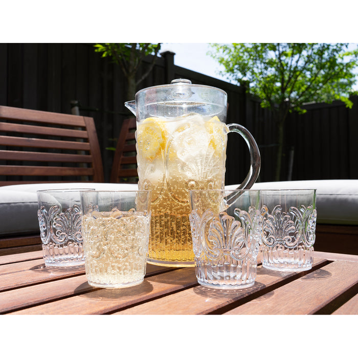 Safi Glass Pitcher with Clear Lid – Tea + Linen