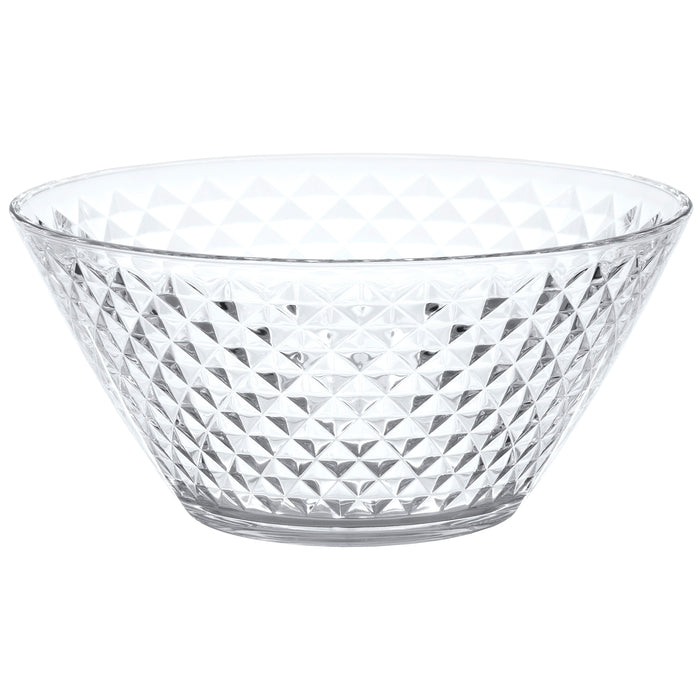 Red Co. Clear Bowl with Diamond Pattern for Serving, Mixing and Storing
