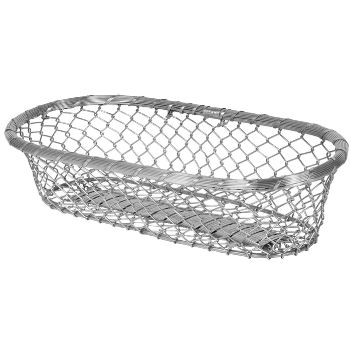 Red Co. Chain-Link Decorative Bread Basket, Centerpiece Home Décor — 17 Inches