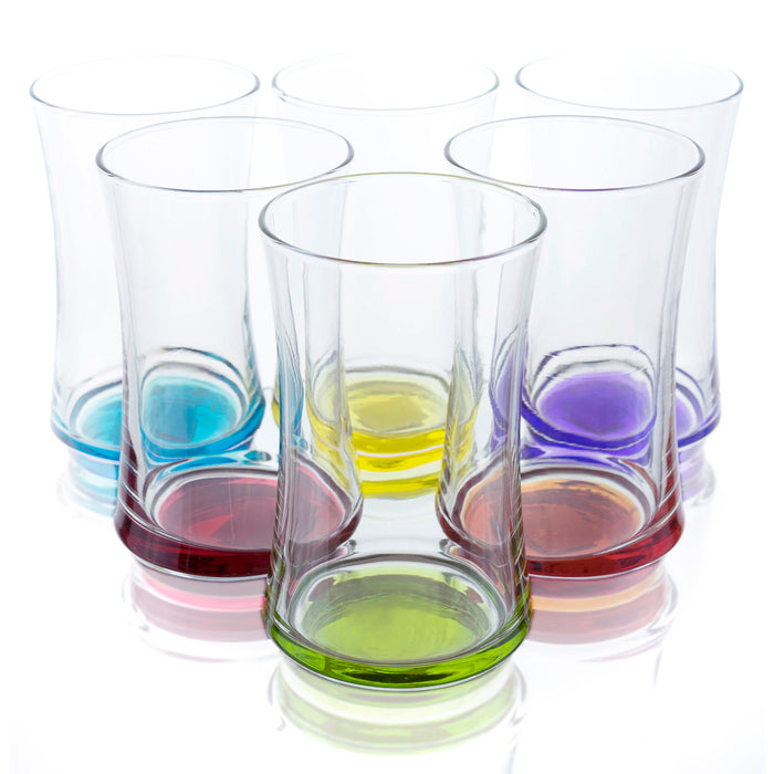 Multi-Colored 11.75 oz Highball Glasses - Set of 6, Bulk packaging